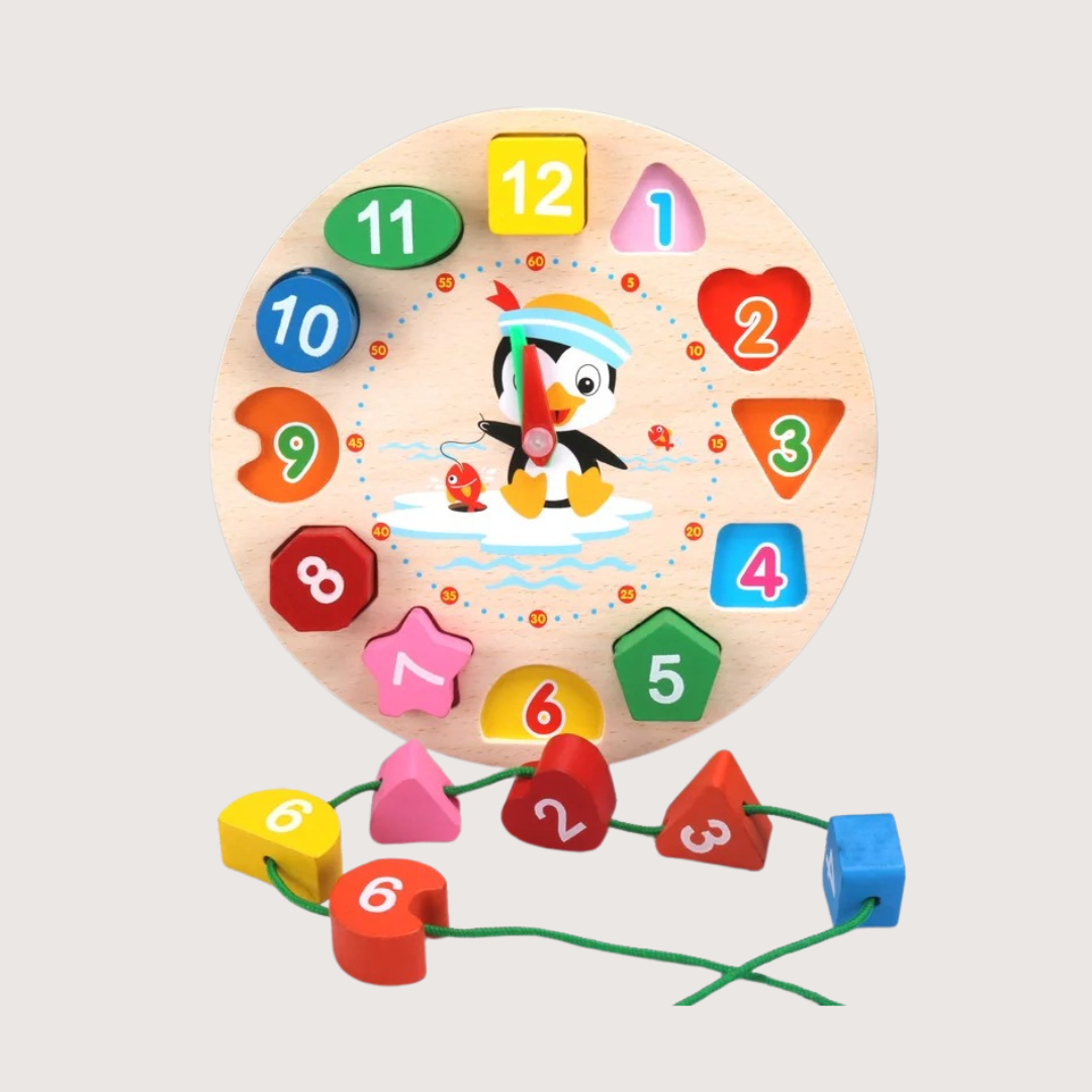Montessori Pinguïn Klok