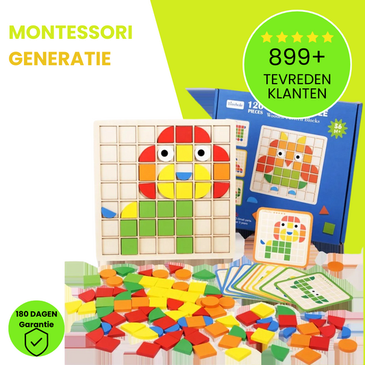 Montessori Houten Mozaïek Puzzel