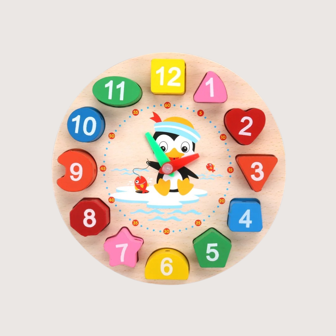Montessori Pinguïn Klok