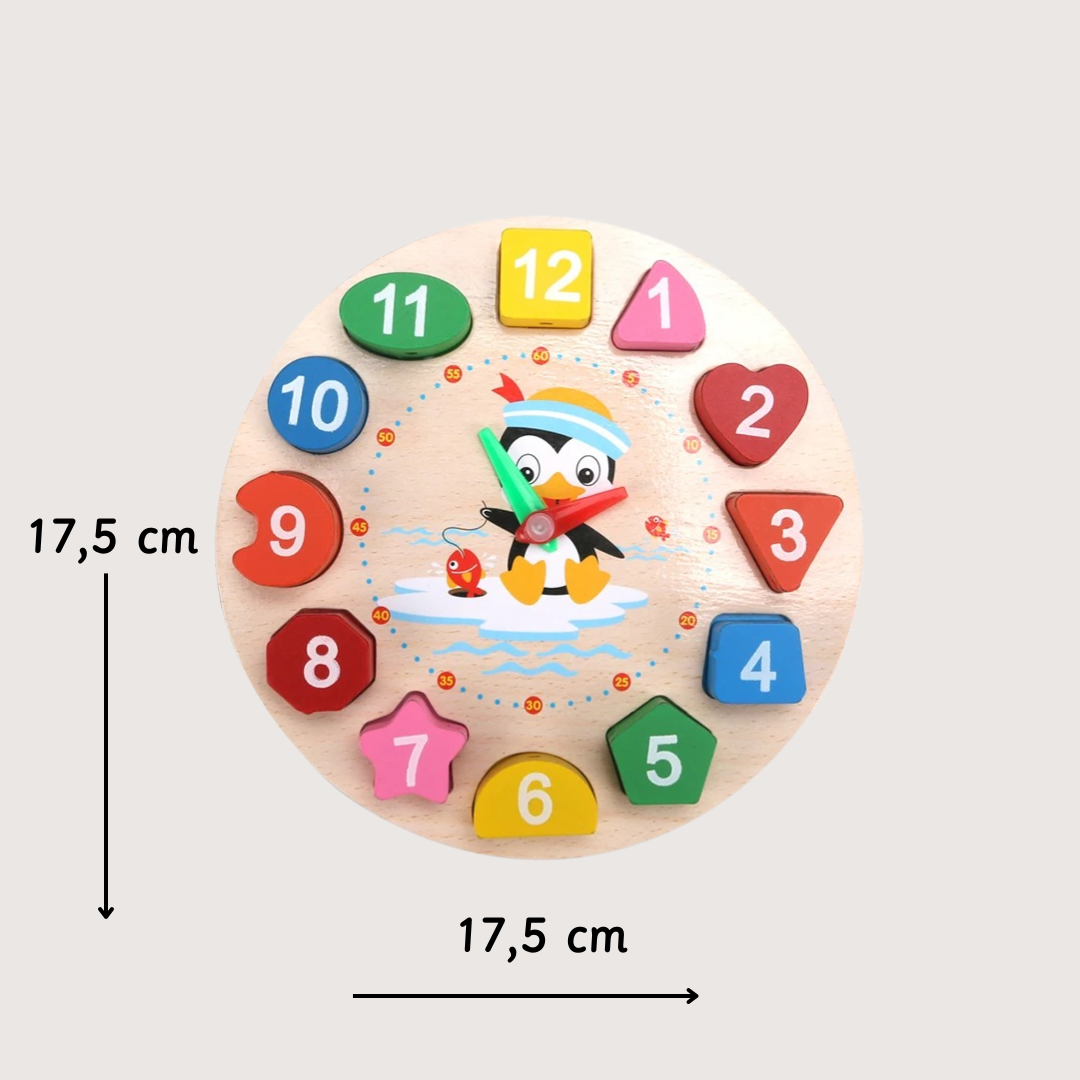 Montessori Pinguïn Klok