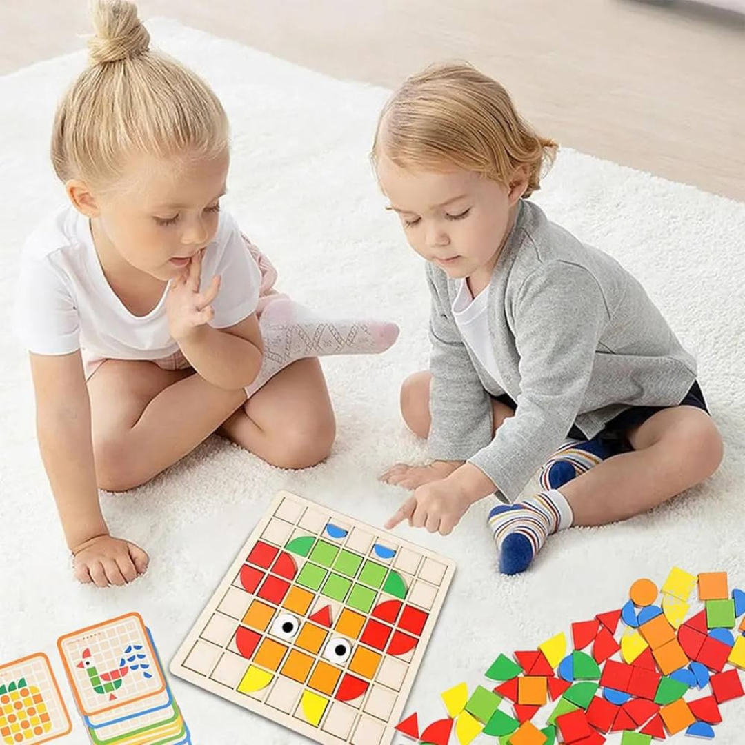 Montessori Houten Mozaïek Puzzel